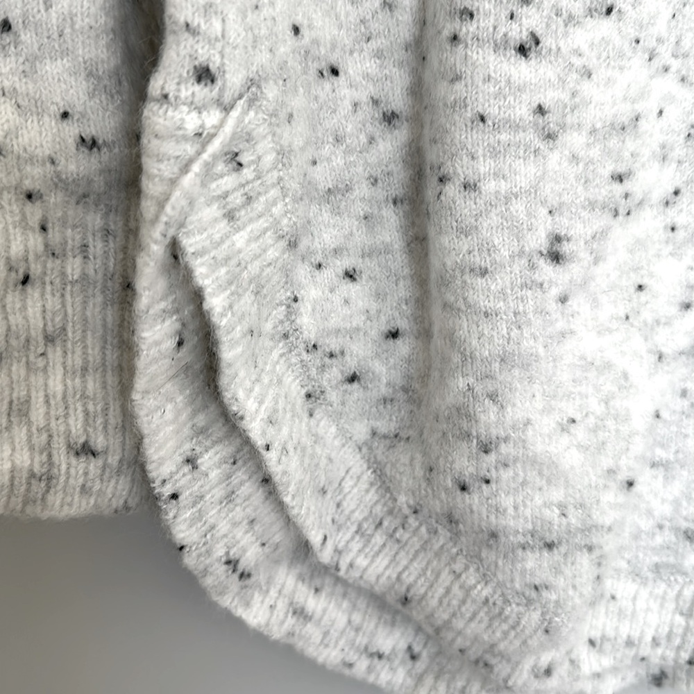 Ann Taylor Loft Speckled Gray Tulip-Hem Sweater - Picture 3 of 5